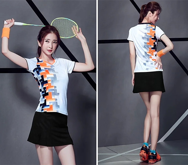 Лидер продаж, лучший дизайн, женские спортивные футболки для бадминтона, Джерси, сублимационная униформа