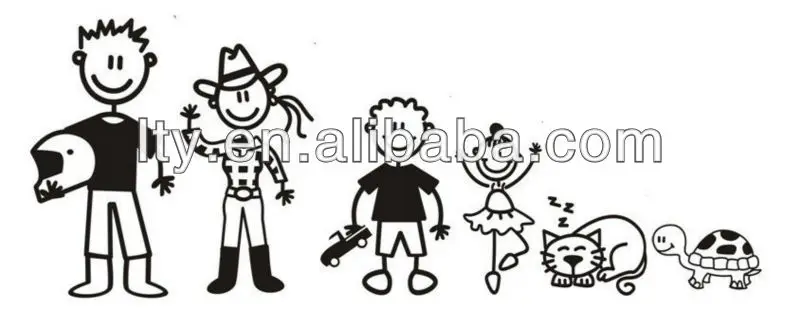 Высокое качество пользовательских Diy высечки для семейного автомобиля стикер (M-A152)