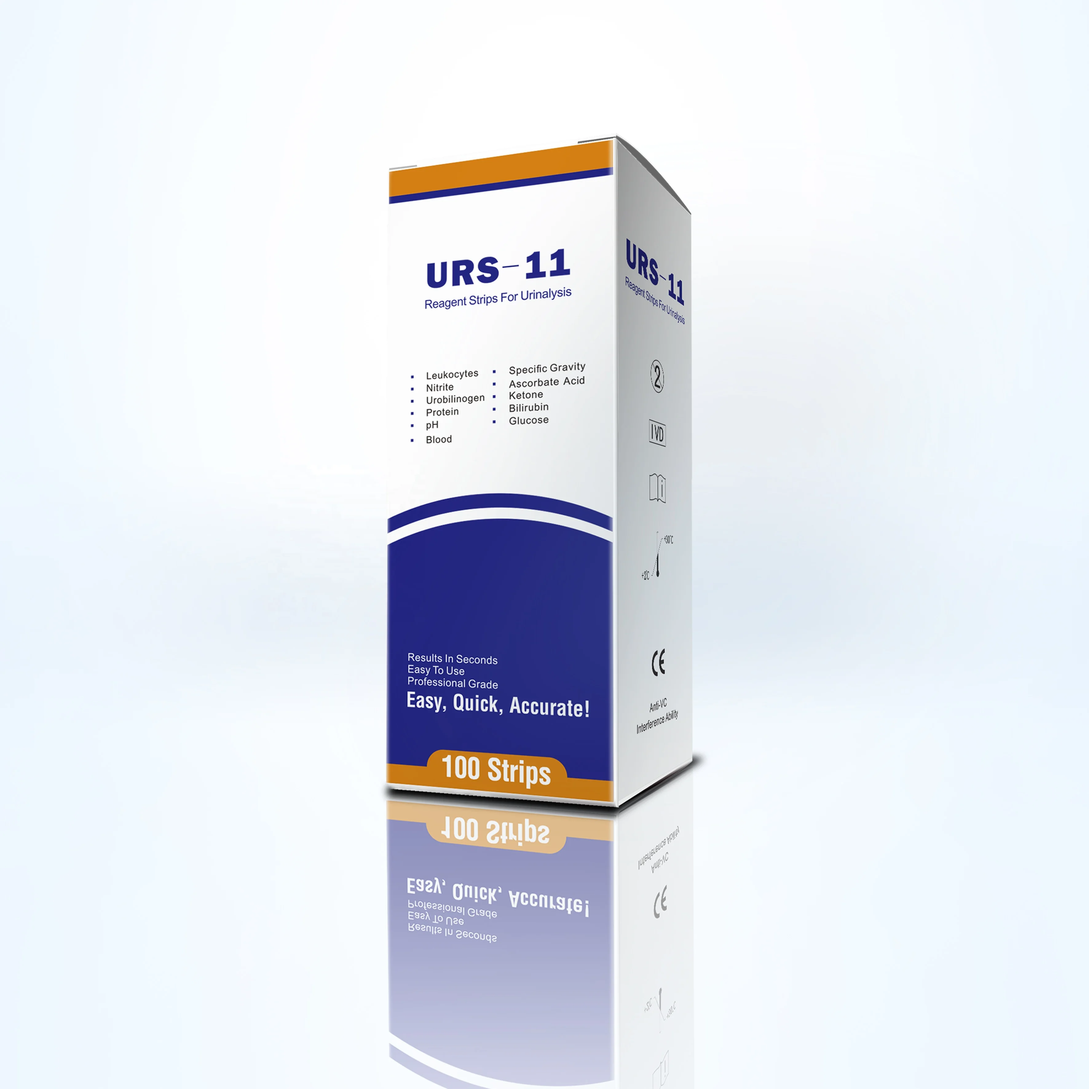 Medical Urine Test Strips 11 Parameter for Ketones, UTI (Urinary Tract Infections), Glucose, Urine pH