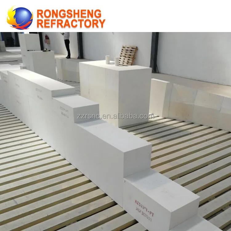 Производство плавленого литой АЗС кирпича 33 #36 #41 # для поплавок стеклянный стол