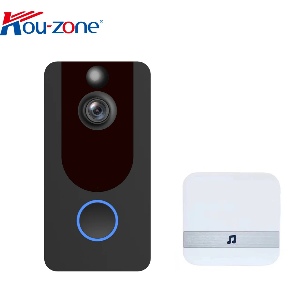 Easy to buy Hi3518E Doorbell 1.0MP Resolution Wifi VideoDoorbellPIR Motion Detection Wireless 1080p HD DoorbellCamera Night Vi