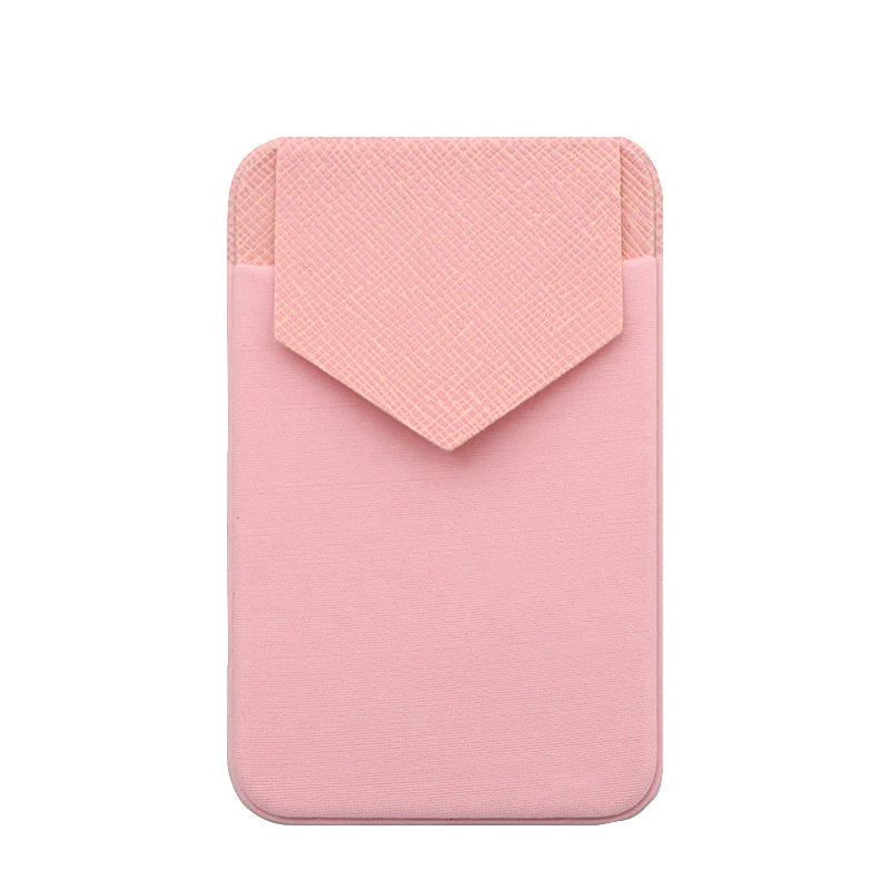 Cellphone Elastic Solid Adhesive Sticker Fashion Leather Phone Card Holder Cell phone Pocket Wallet Case