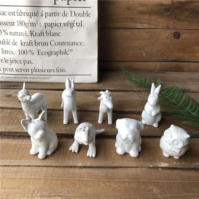 new design salt pepper animals shape ceramic bottle for salt or pepper in stock.