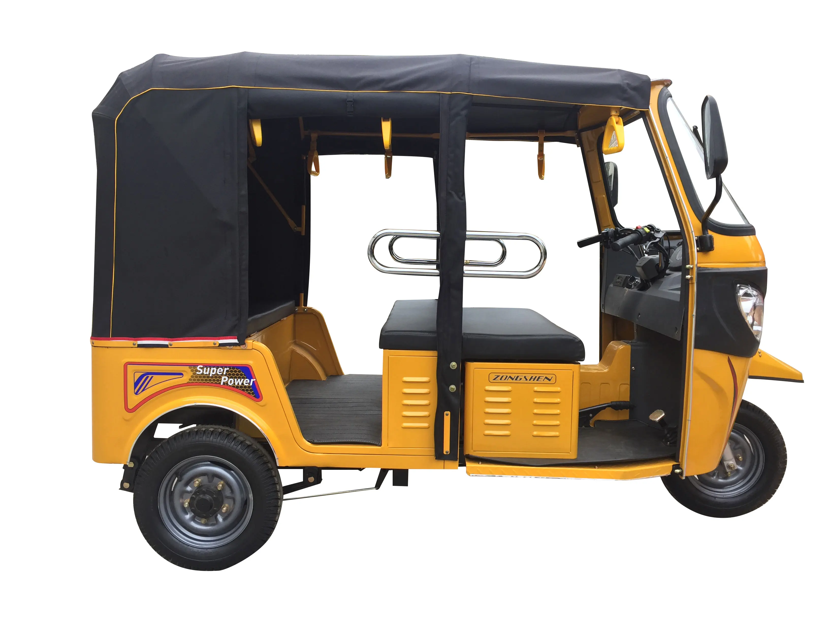 High performance motorized taxi tuk tuk rickshaw with passenger seat