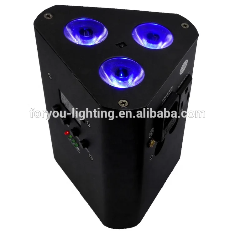 Mini DJ EZ Wedge Par Hex Spot IRC-6 Wireless Battery Powered Upward DMX 3x18W RGBWA+UV 6IN1 LED Stage Truss Par Light