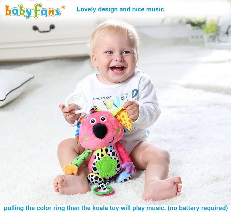baby cute plush koala musical hanging toys