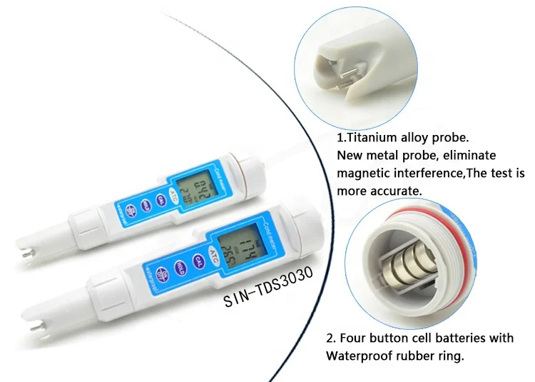 Digital Range 0-1999 uS Pen Type Conductivity Meter TDS Meter