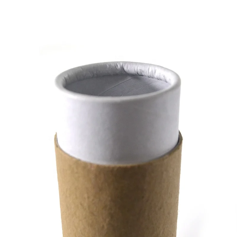 
In stock white black 10ml 30ml 50ml 100ml round cardboard kraft paper tube for cosmetic packaging 