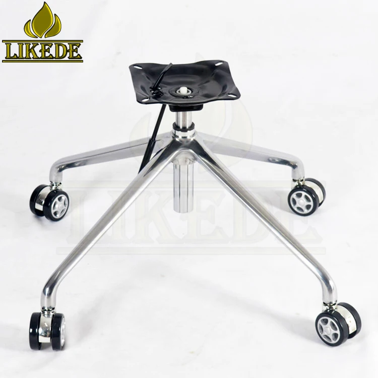 Newest four star base swivel chair base metal sofa base height adjustable rotating chrome sofa legs