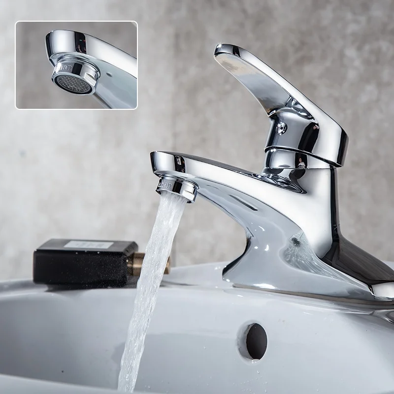 High Quality Bathroom Brass Basin Faucet Single Handle Cold Hot Water Mixer 2 Way Tap