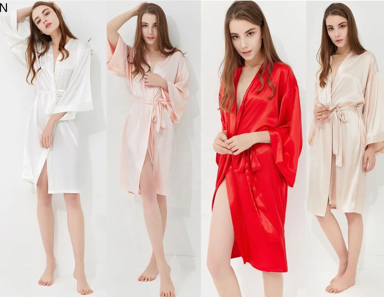 
Silk Wedding Robe Bridesmaid Getting Ready Satin Robe 