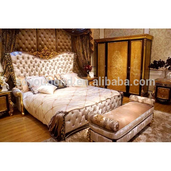 
0061 Italy new model royal antique bedroom furniture 