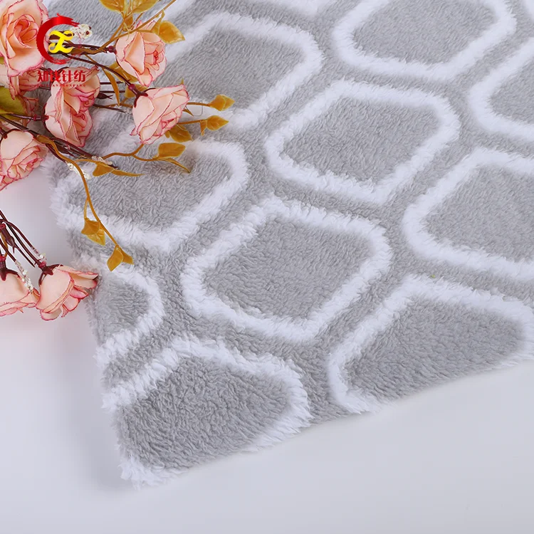 Home textile double sided brushed sherpa fleece fabric for blanket