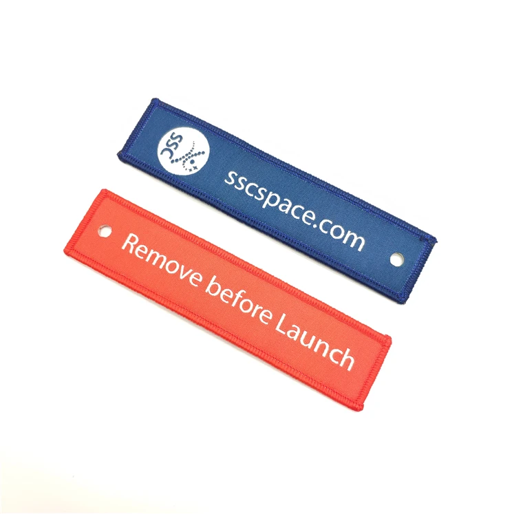 Hot sale custom embroidery keychain logo custom laser cut acrylic keychain