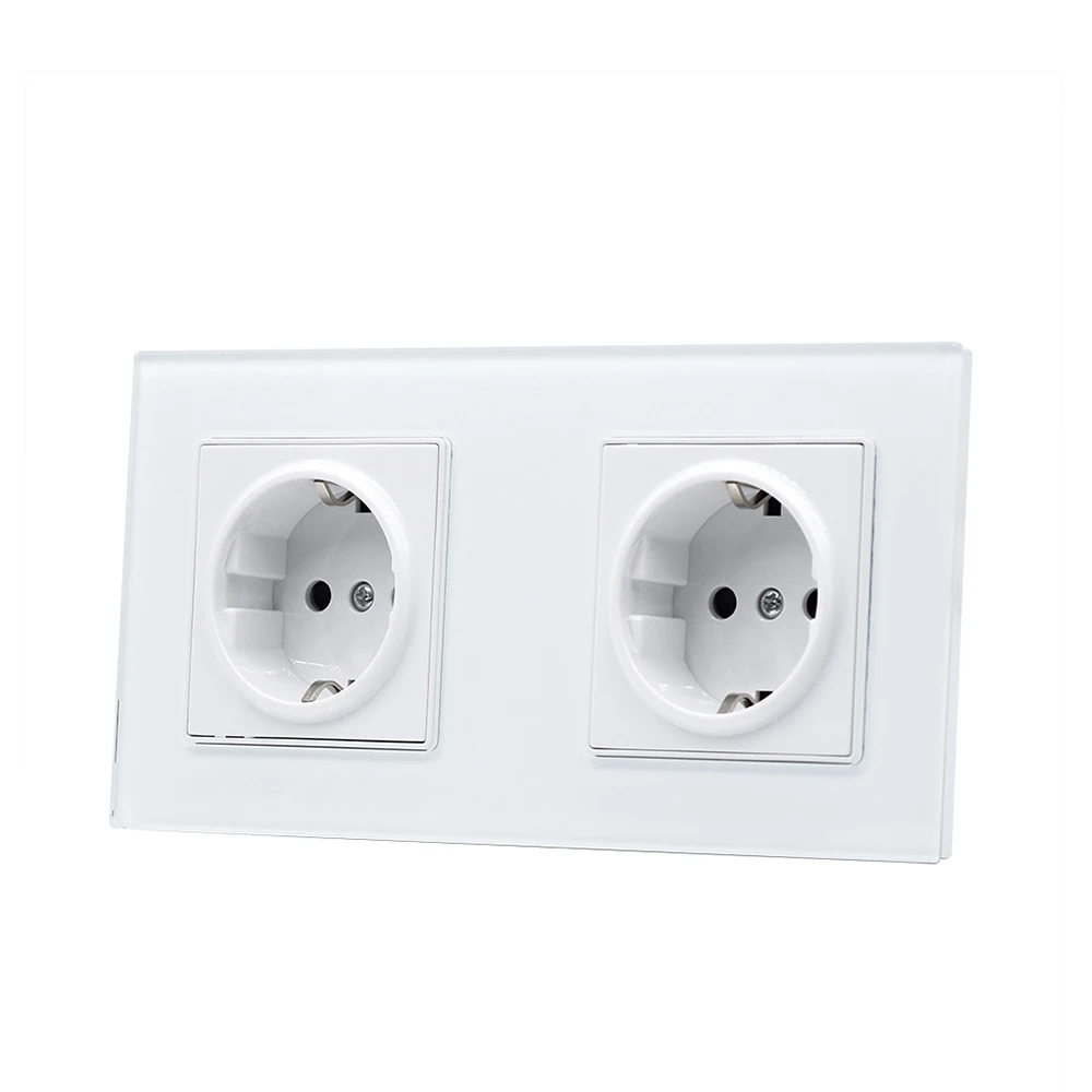 Европейская электрическая немецкая двойная настенная розетка