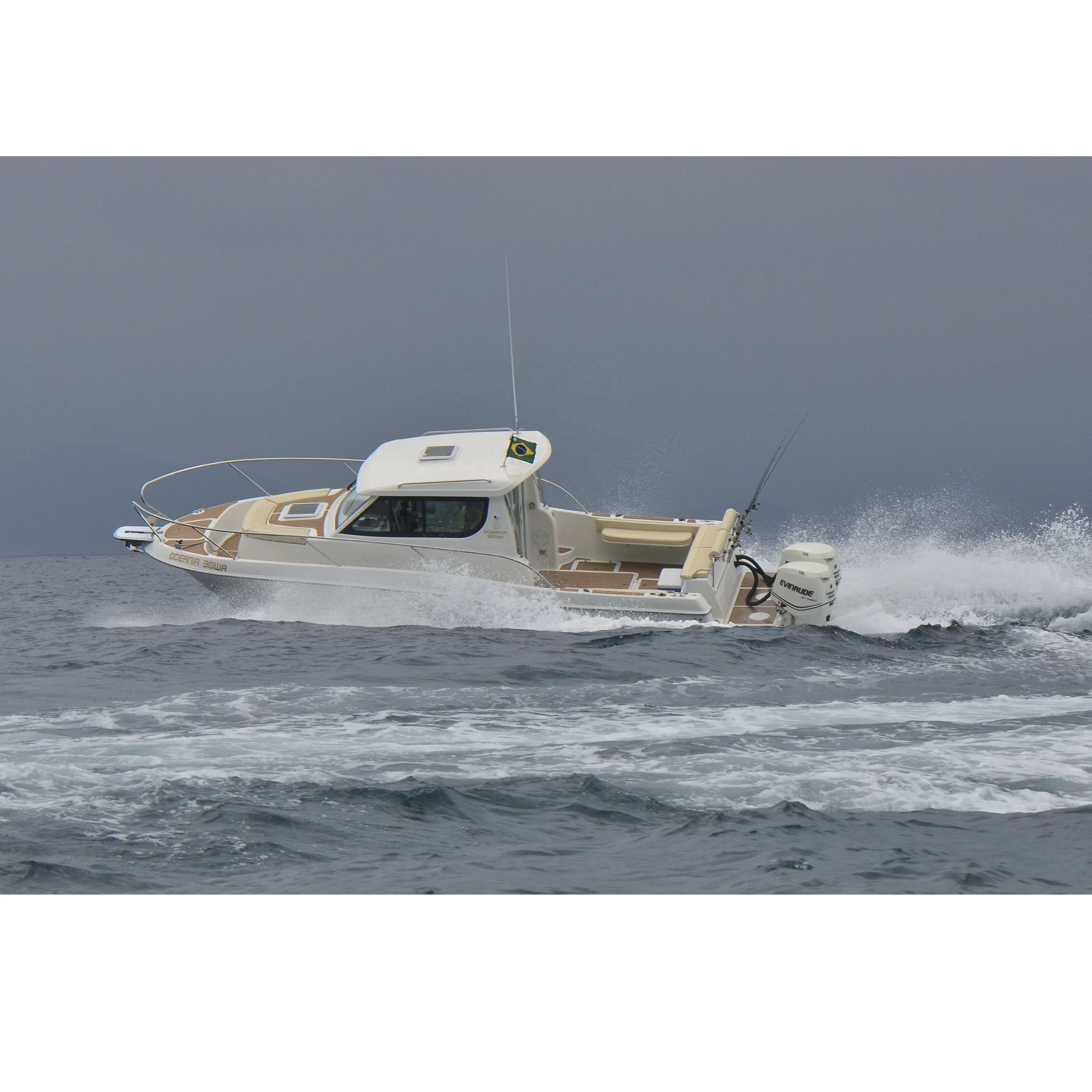 32WA sport fiberglass speed fishing boat cabin boat motor yacht support for custom