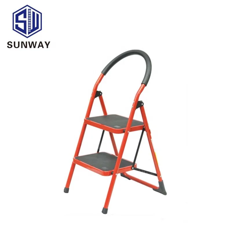  SUNWAY 3 ступенчатая стальная лестница с en131 утвержденные широкий шаг лестницы протектора Складная
