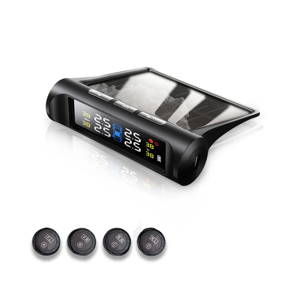 2019 популярный ЖК-дисплей цифровой солнечной энергии TPMS с внешним датчиком