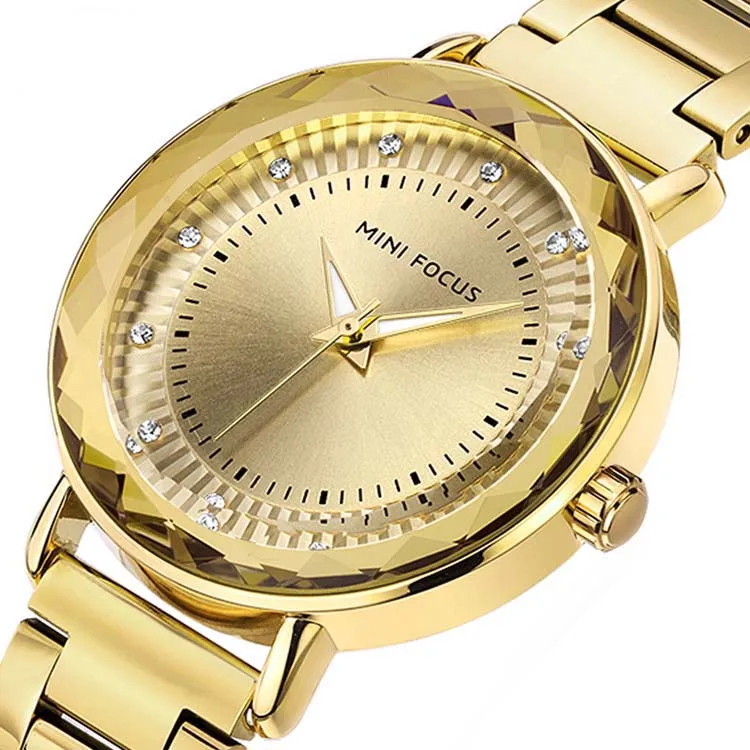 
2019 New Mini Focus Women Quartz Watches Charm Rhinestone Watch Stainless Steel Band Lady Water Resistant Watch 
