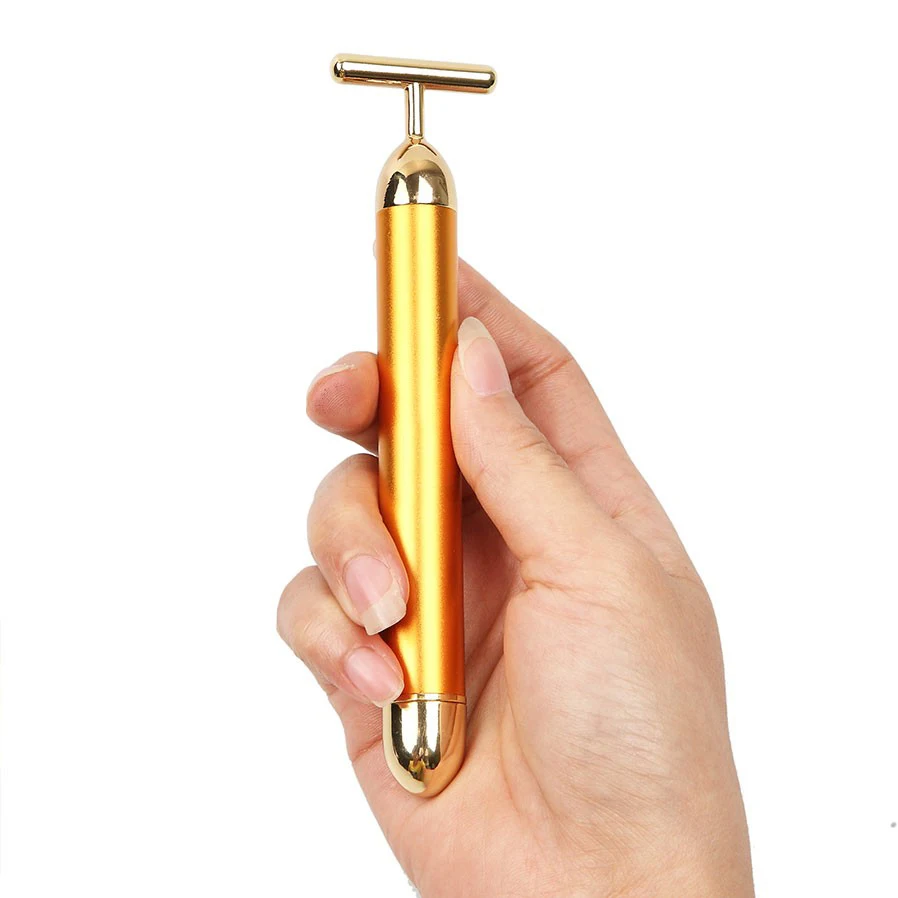 New Arrival 24K Gold Face Lift Energy Beauty Bar Household Wrinkle Removal Skin Tightening Vibration Massager
