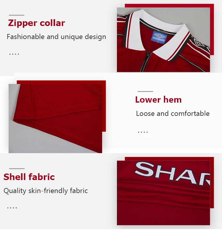 
China factory manufacturer Custom red Soccer Wear thai quality soccer jersey 