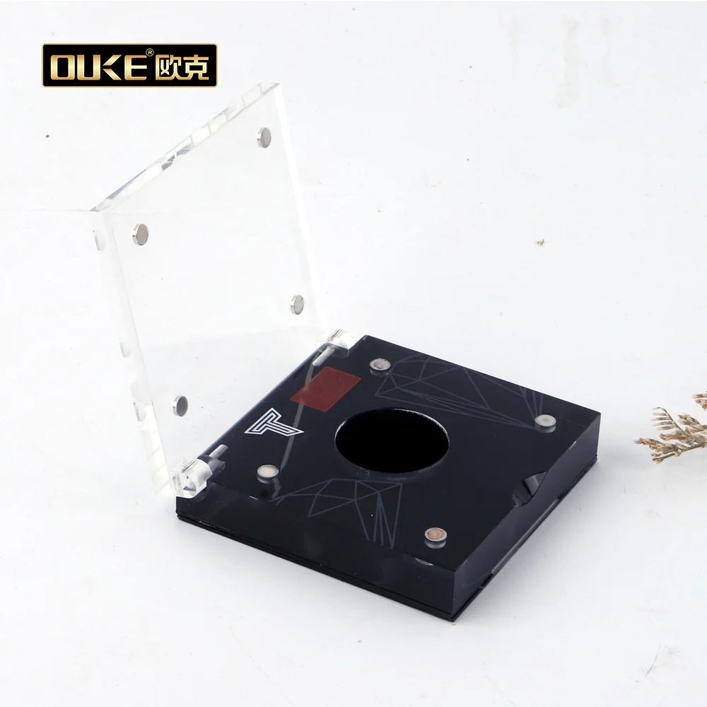 Acrylic jewelry box insect coin diamond box mini small  plastic display cube