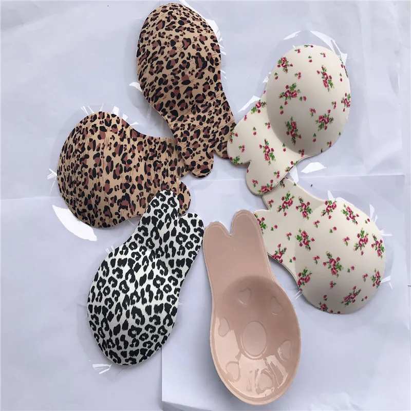 
New design rabbit ear shape hot women great push up invisible bra lif up breast silicone strapless bra 