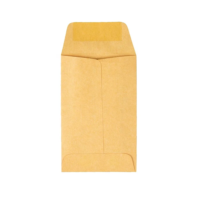 Small Coin Envelopes Kraft Paper Self-Adhesive Mini Parts Envelopes for Coin Seed Stamps or Small Parts 2.25 x 3.50 inch