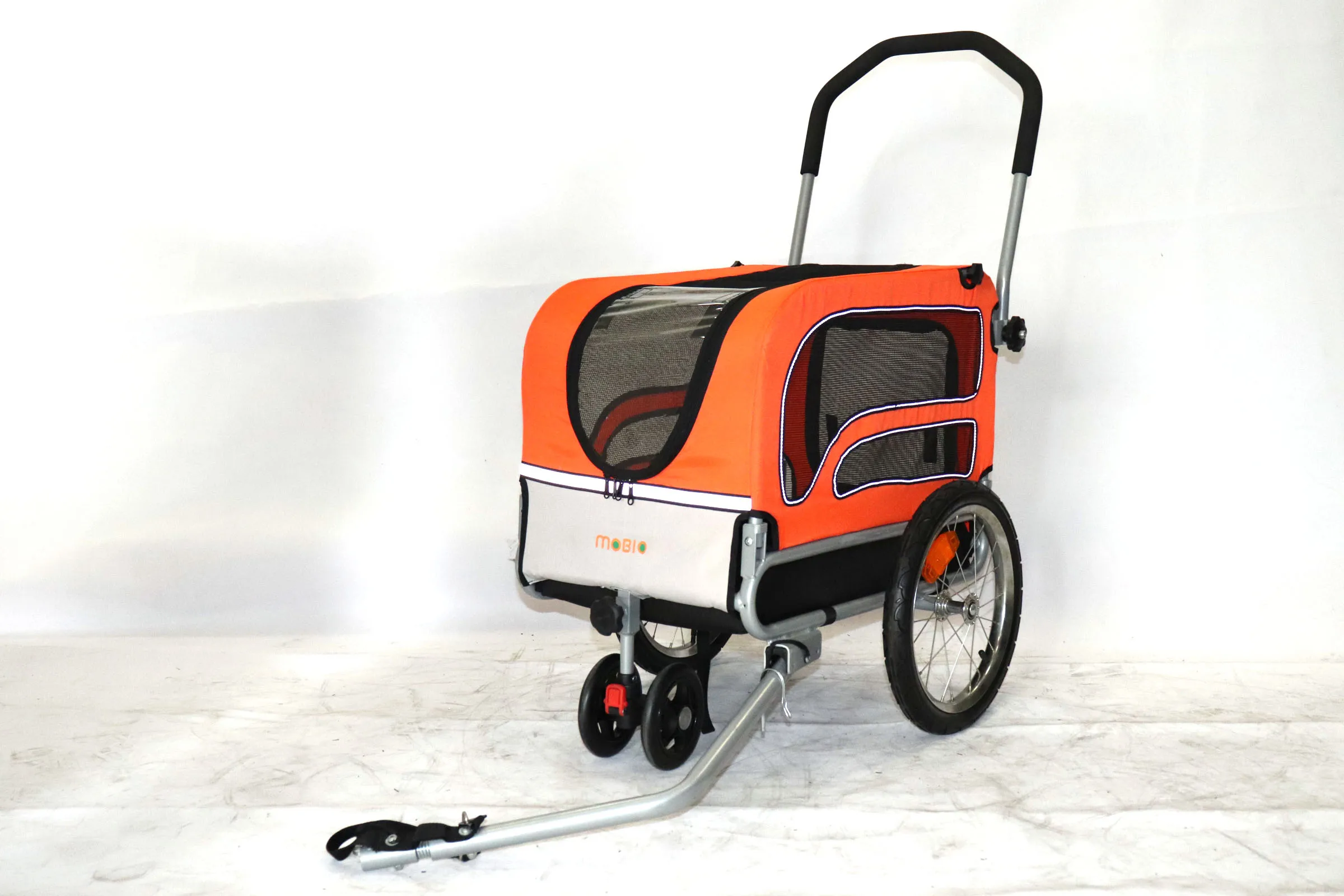 
Hot sale 2 in 1 function pet dog stroller foldable pet bicycle trailer 