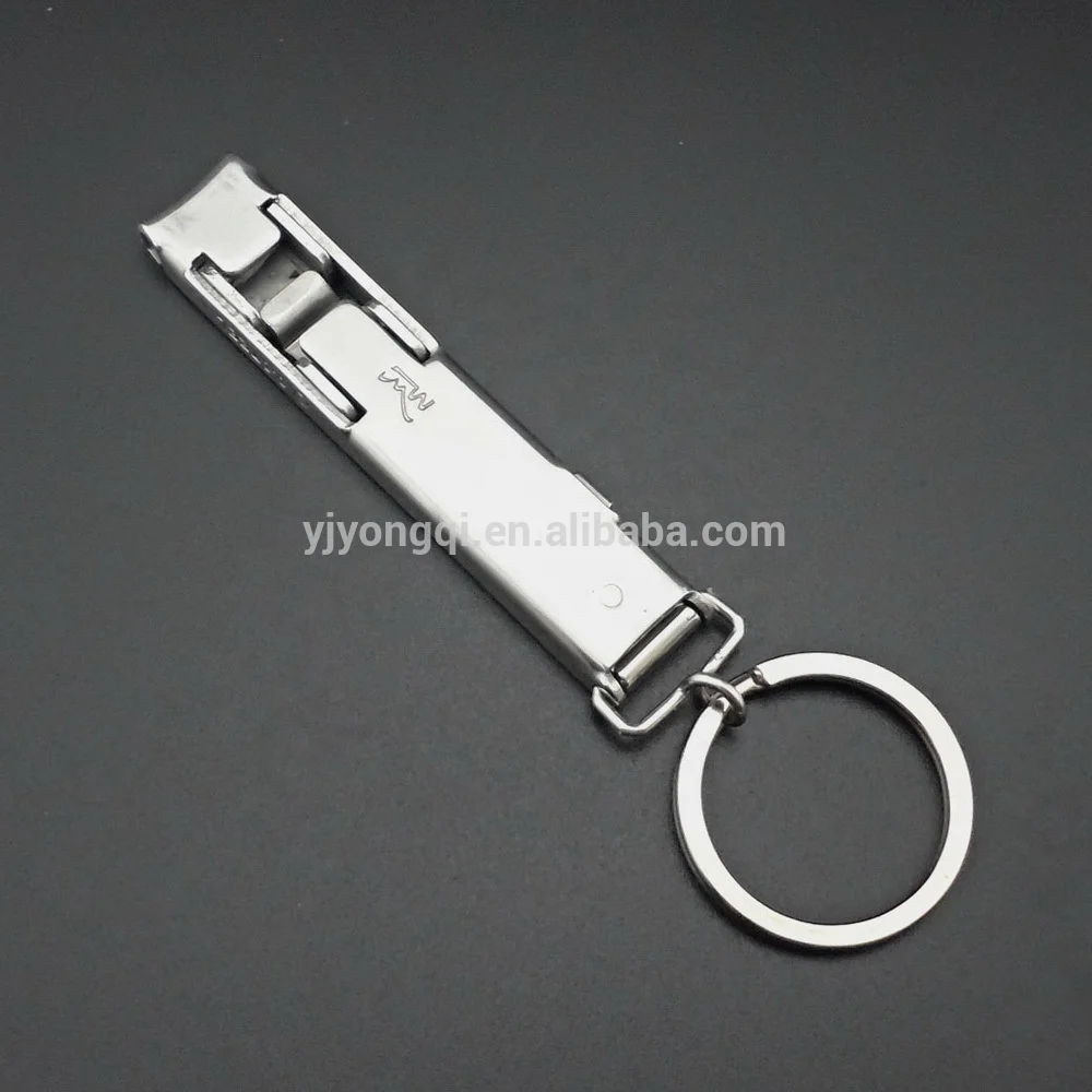 Folding Stainless Steel Nail Clipper Finger Cutter  Nail Trimming Tool Souvenir Nail Clipper Metal Keychain with Handle Lock