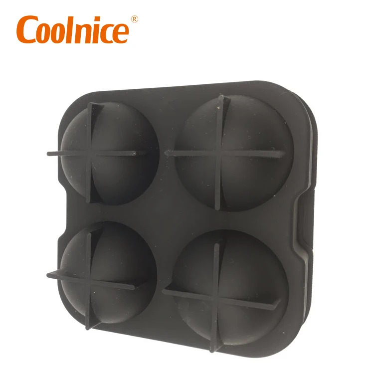 Amazon hot sale easy popping out release silicone ice cube ball maker tray mould