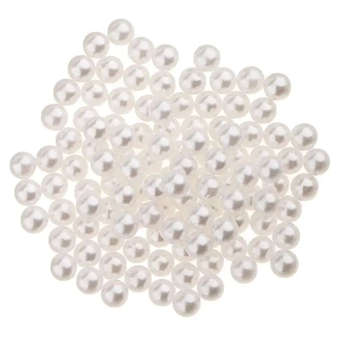 8mm round shaped plastic pearl beads without holes for Nail Arts DIY Craft Scrapbook Decoration