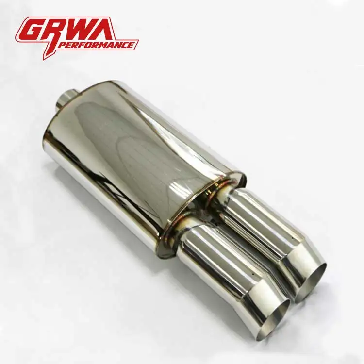 Универсальный нержавеющая сталь, другие автозапчасти, автомобильный резонатор, квадратный двойной задний глушитель, выхлопной наконечник