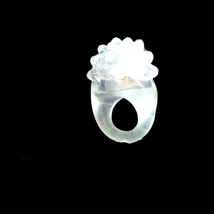 Flashing White led soft party bumpy ring for party