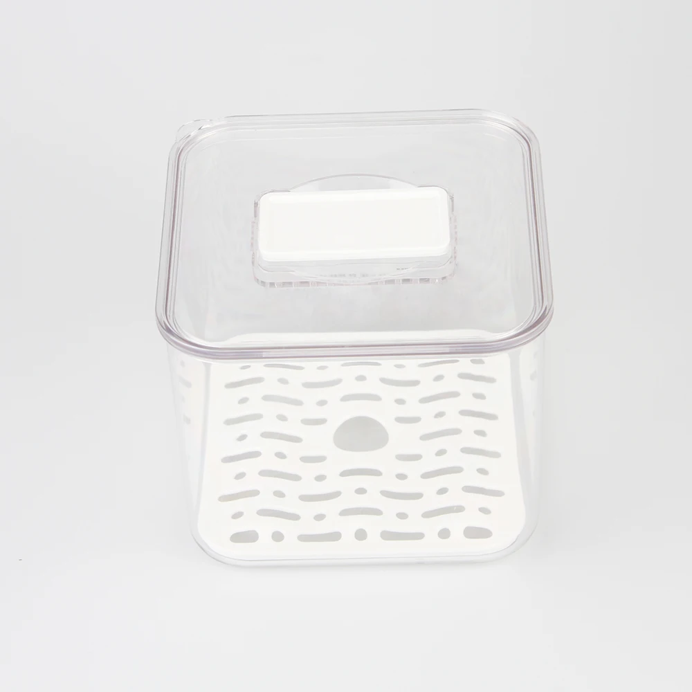 High Quality Clear PET Fresh Fridge Organizer Bins Refrigerator Container