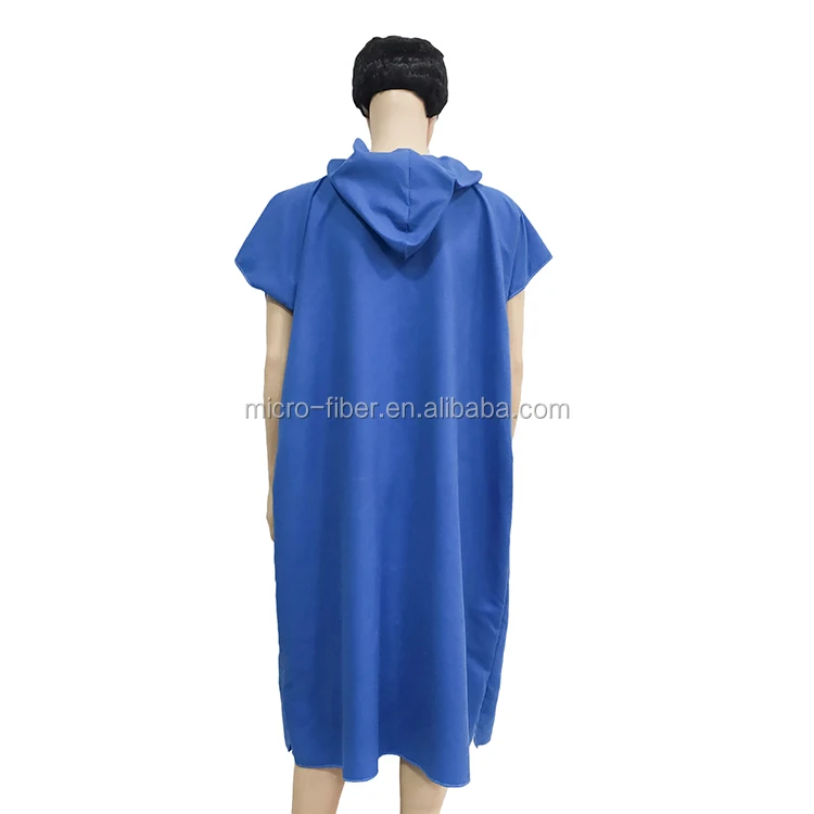 Суперсухое пляжное банное полотенце из микрофибры для плавания пончо с капюшоном взрослых