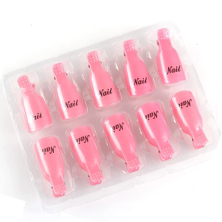 SZ082 Hot Seller Wearable TOE Nail Soaker Gel Polish Remover Clip 10pcs