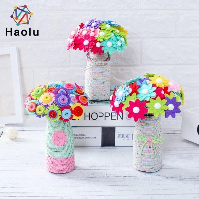 Creative diy crafy kit festival decoration button flowers in stock