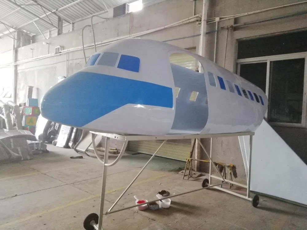 kids toys equipment amusement park Plastic ride outdoor playground children airplane slide