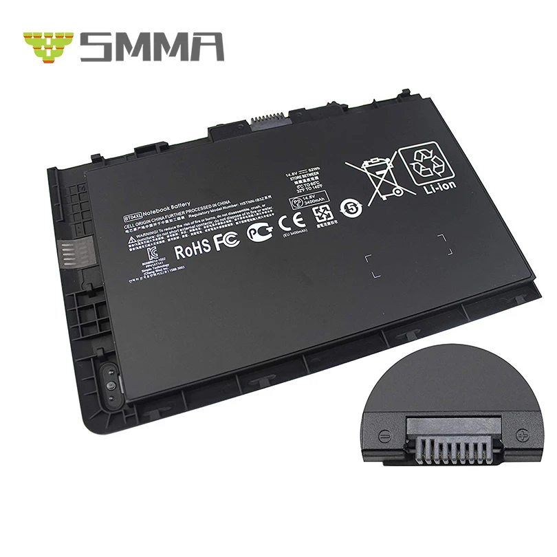 
14.8V 52W BT04XL BA06XL BT04 BA06 Battery Compatible for HP EliteBook Folio 9470 9470M Series HSTNN-IB3Z HSTNN-DB3Z HSTNN-I10C 