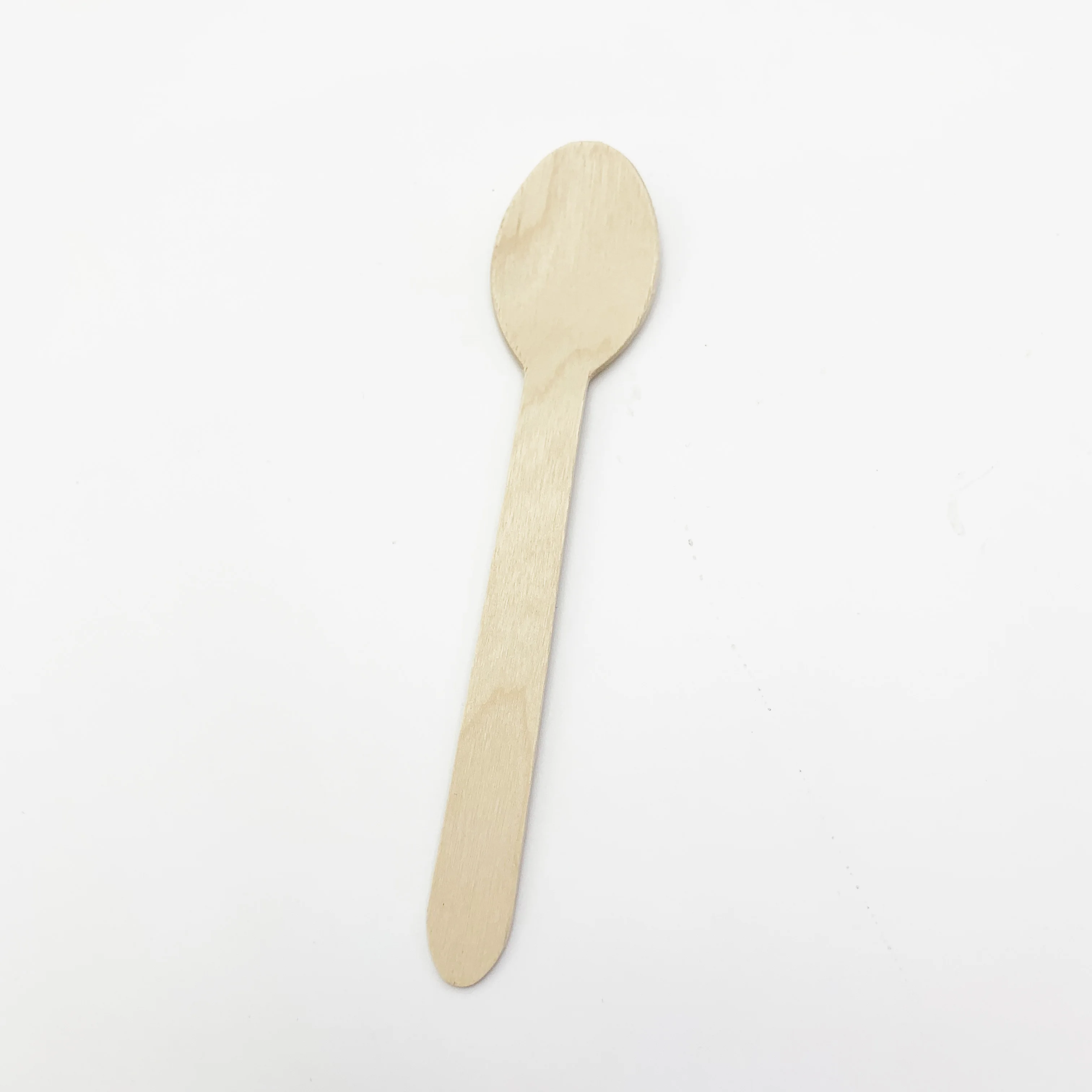 Custom Printed High Quality  Utensils 140mm 160mm Birch Disposable Spoon Fork Knife Set Wooden Cutlery
