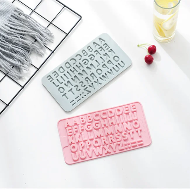 Happy Birthday English Alphabet Silicone Chocolate Mold Handmade DIY Silicone Chocolate Mold for Cake