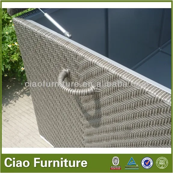 Waterproof Rattan Storage Cushion Box for Furnitures