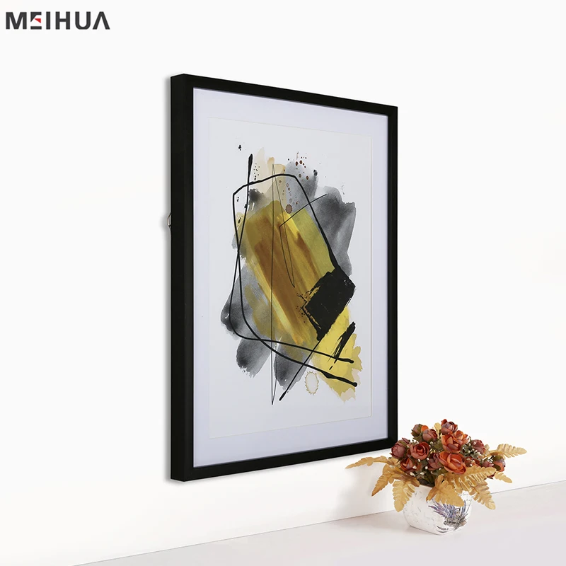 Cheap price picture frame photo frame designs painting on bedroom with paper mat