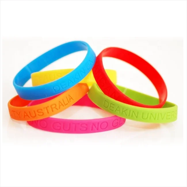 Cheap Promotional Advertising Gifts Custom Logo Decorative Rubber Band Silicone Bracelets RFID Silicone Wristbands