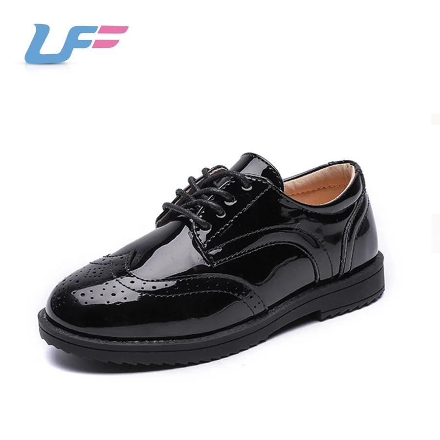 Обувь для школьников и выступлений Детская Классическая обувь для мальчиков черная обувь для униформы из искусственной кожи