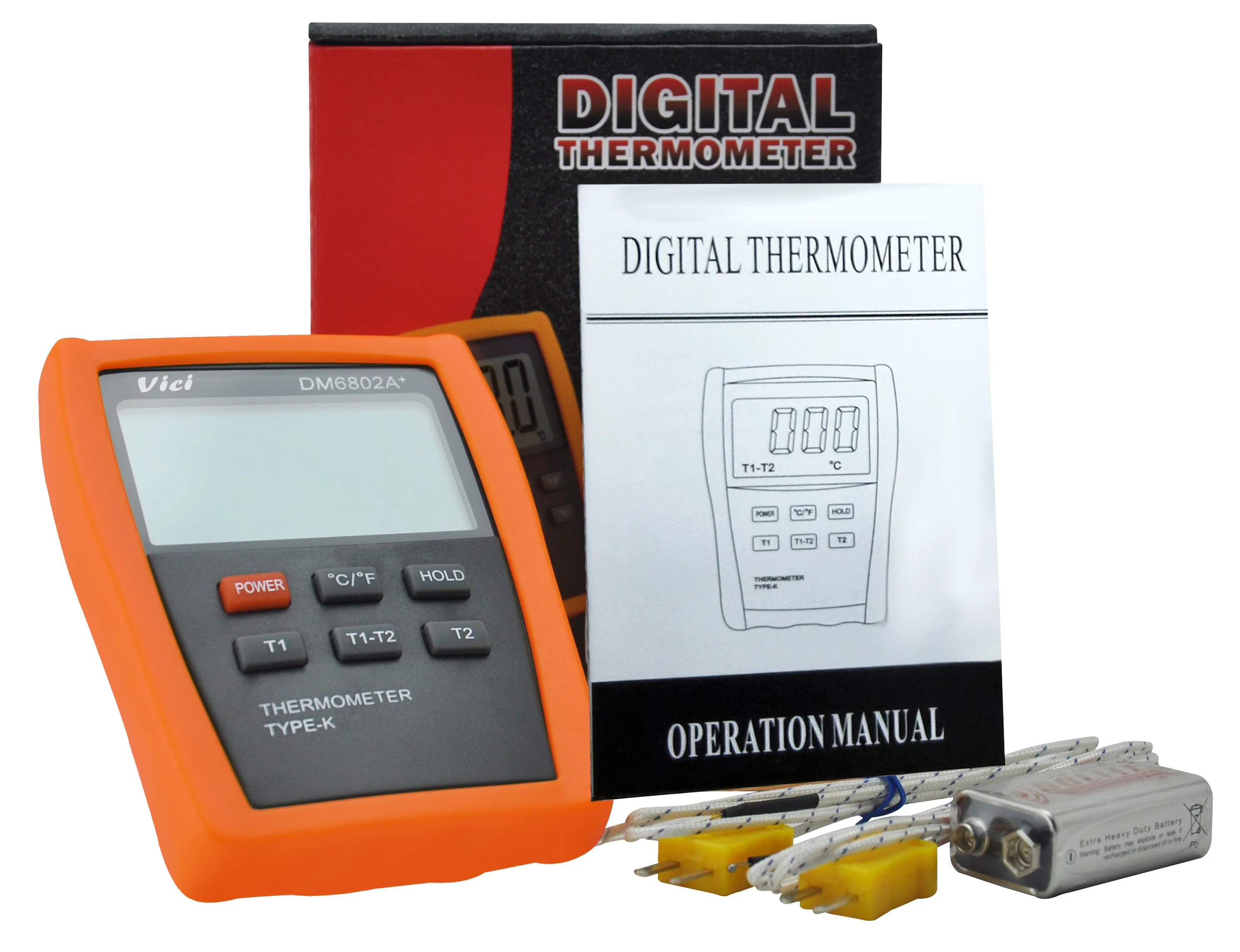 DM6802A+ 3 1/2 digital thermometer temperature gauge