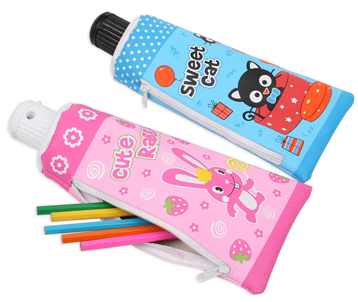 Licheng BXN577 Character Pencil Cases, New Design Toothpaste Pencil Case with Sharpener
