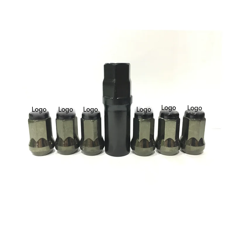 M12*1.5 Blue Project MU JDM Super 7 Lock Lug Nuts , Teal Acorn Wheel Rims Lug Nuts