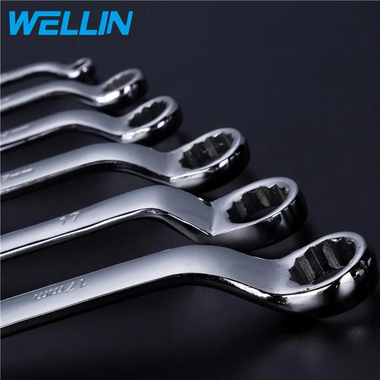 Hot Sales Super Durability Matt Chrome Plated Double Ring Wrench Spanner